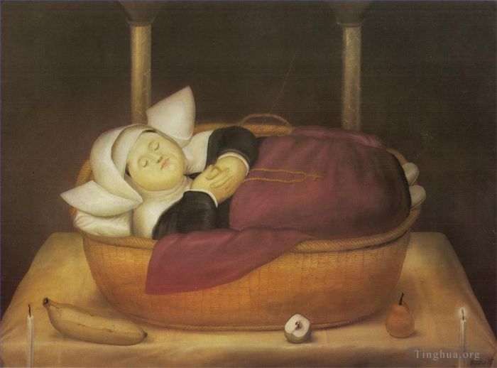 Fernando Botero Angulo Ölgemälde - Neugeborene Nonne