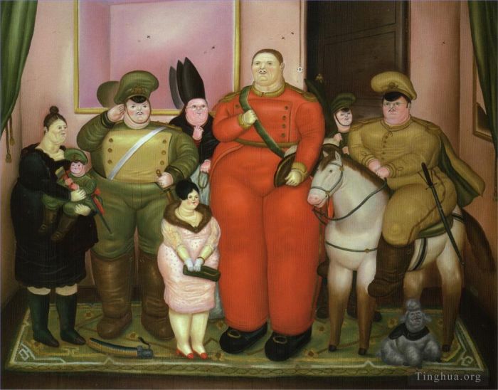 Fernando Botero Angulo Ölgemälde - Offizielles Porträt der Militärjunta