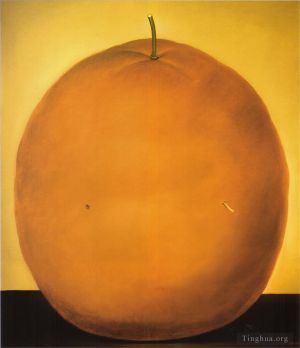 Zeitgenössische Ölmalerei - Orange 2