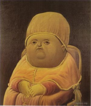 zeitgenössische kunst von Fernando Botero Angulo - Papst Leo X. nach Raphael