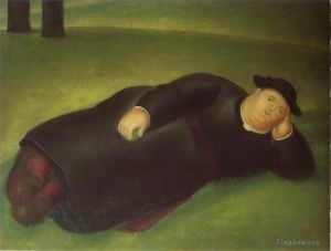 zeitgenössische kunst von Fernando Botero Angulo - Priester verlängert