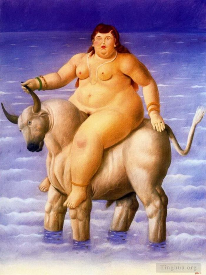 Fernando Botero Angulo Ölgemälde - Rapto de Europa