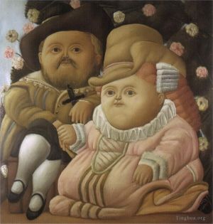 zeitgenössische kunst von Fernando Botero Angulo - Rubens und seine Frau