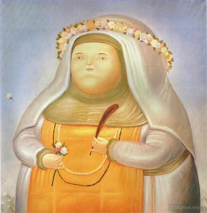Fernando Botero Angulo Ölgemälde - Heilige Rose von Lima