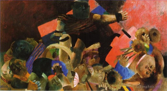 Fernando Botero Angulo Ölgemälde - Die Apotheose von Ramon Hoyos