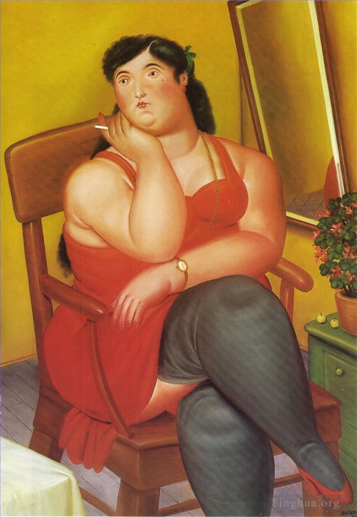 Fernando Botero Angulo Ölgemälde - Der kolumbianische Sitz