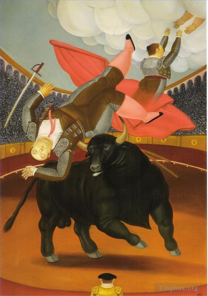 Fernando Botero Angulo Ölgemälde - Der Tod von Luis Chalet