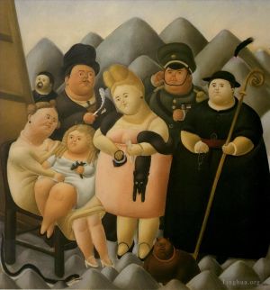 zeitgenössische kunst von Fernando Botero Angulo - Die Familie des Präsidenten