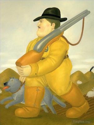 zeitgenössische kunst von Fernando Botero Angulo - Der Jäger 3