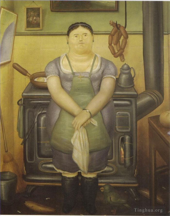 Fernando Botero Angulo Ölgemälde - Das Dienstmädchen
