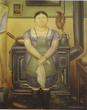 Zeitgenössische Ölmalerei - Das Dienstmädchen