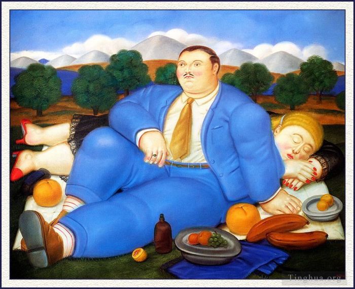 Fernando Botero Angulo Ölgemälde - Die Siesta