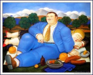 zeitgenössische kunst von Fernando Botero Angulo - Die Siesta
