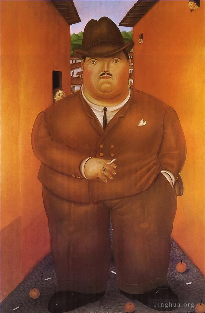 Fernando Botero Angulo Ölgemälde - Die Straße 2