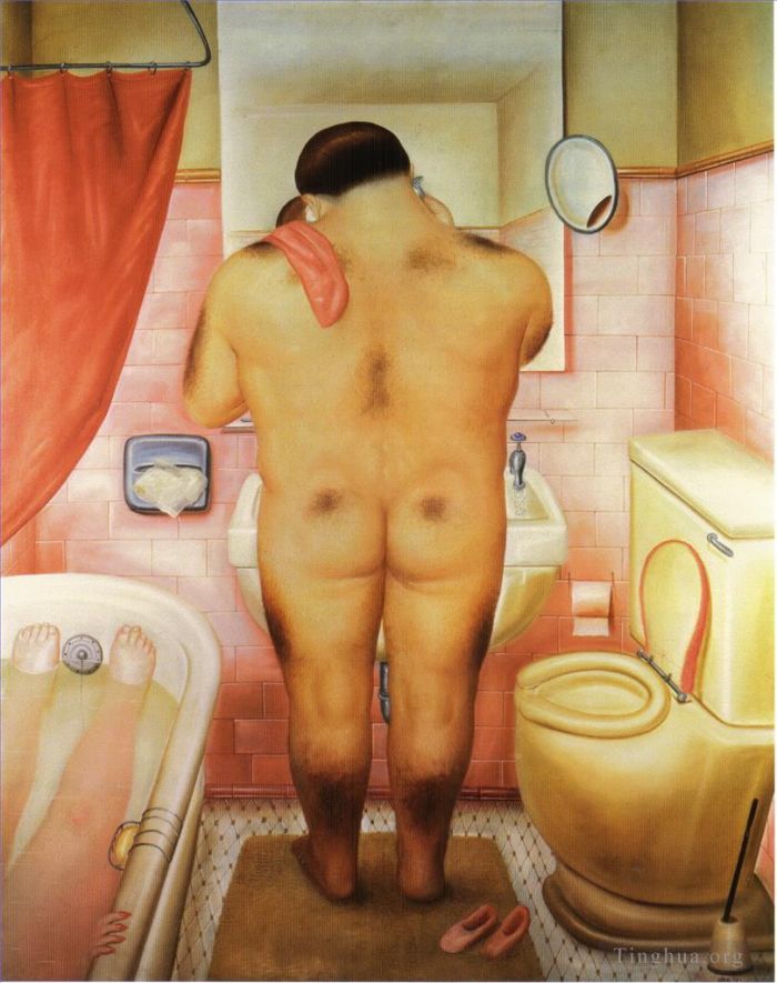 Fernando Botero Angulo Ölgemälde - Hommage an Bonnard 2