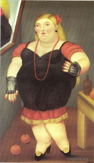zeitgenössische kunst von Fernando Botero Angulo - Frau steht
