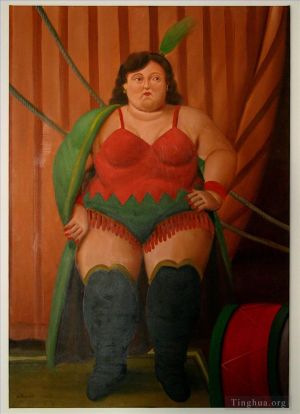 Zeitgenössische Ölmalerei - Zirkusfrau 108