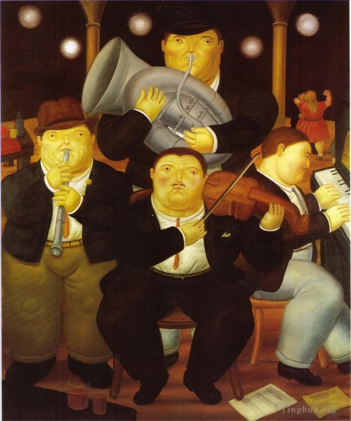 Fernando Botero Angulo Ölgemälde - Vier Musiker