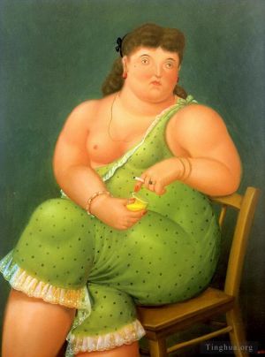 zeitgenössische kunst von Fernando Botero Angulo - Halbnackte Frau