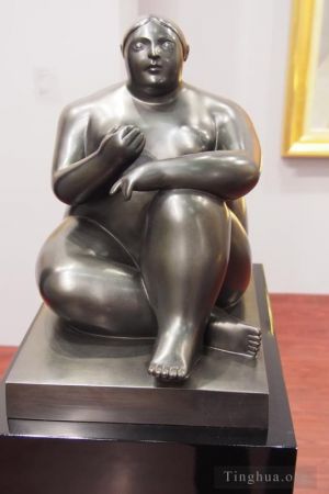 zeitgenössische kunst von Fernando Botero Angulo - Sitzende Frau