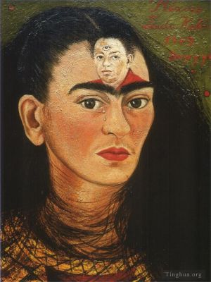 zeitgenössische kunst von Frida Kahlo - Diego und ich