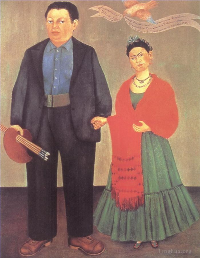 Frida Kahlo Ölgemälde - Frieda und