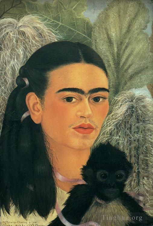 Frida Kahlo Ölgemälde - Fulang Chang und ich