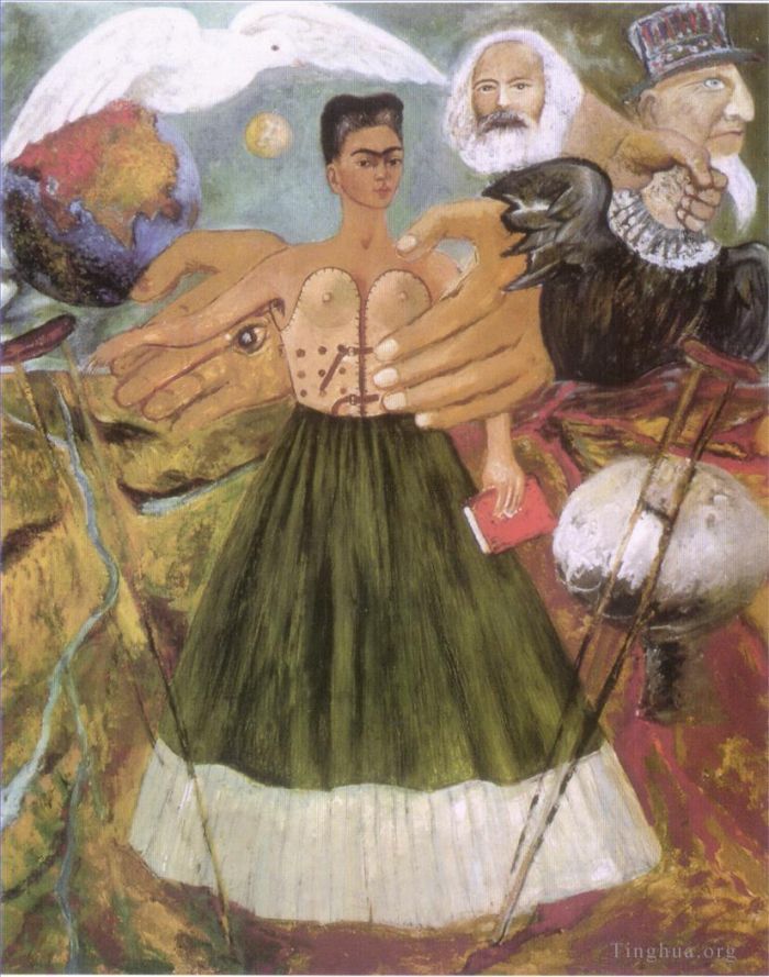 Frida Kahlo Ölgemälde - Der Marxismus wird den Kranken Gesundheit geben