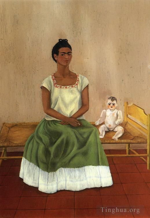 Frida Kahlo Ölgemälde - Ich und meine Puppe