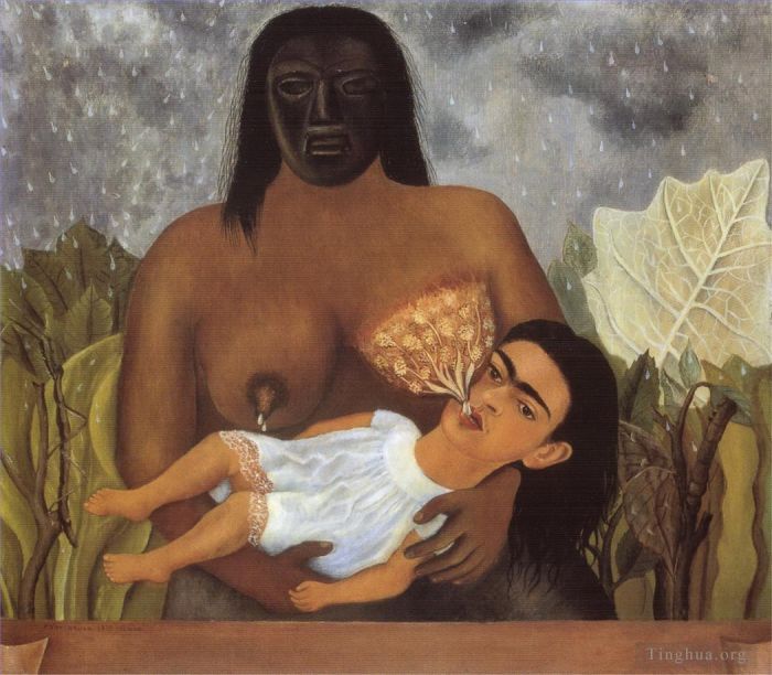 Frida Kahlo Ölgemälde - Meine Krankenschwester und ich