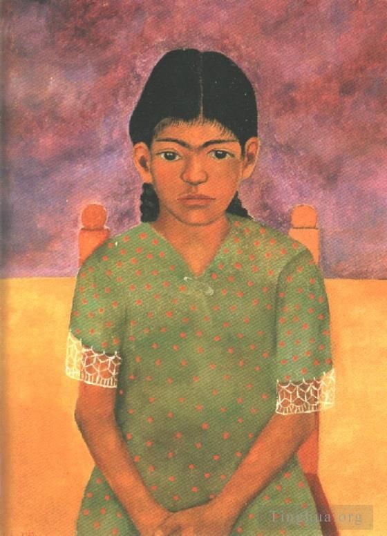 Frida Kahlo Ölgemälde - Porträt eines kleinen Mädchens aus Virginia