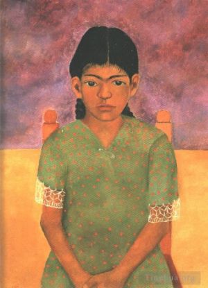 zeitgenössische kunst von Frida Kahlo - Porträt eines kleinen Mädchens aus Virginia
