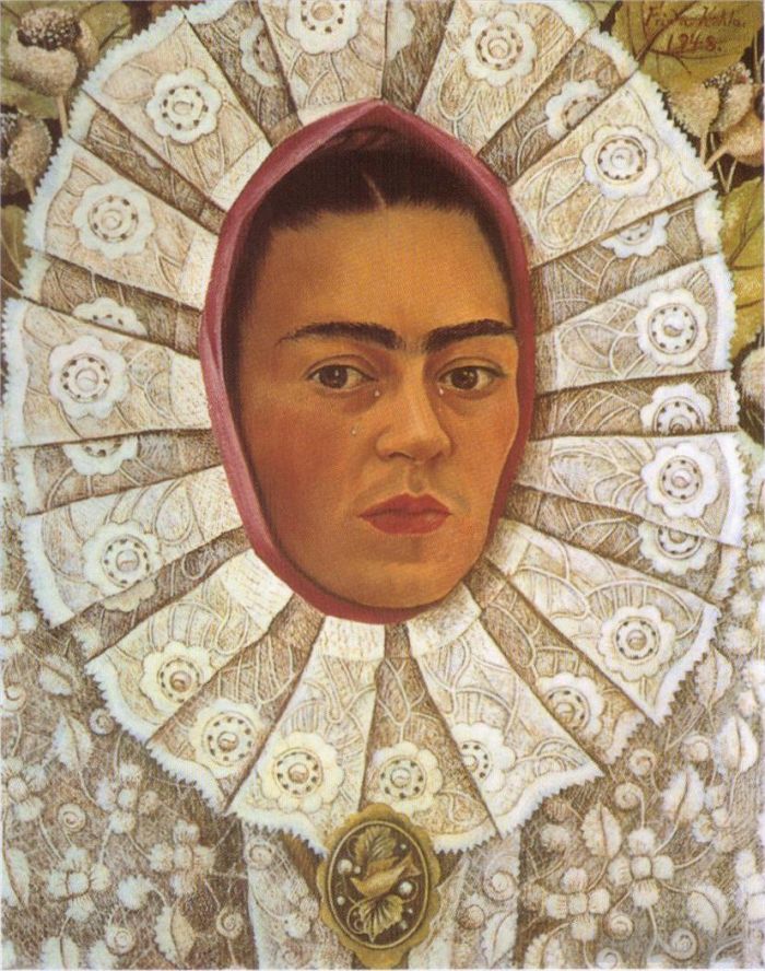 Frida Kahlo Ölgemälde - Selbstporträt 2