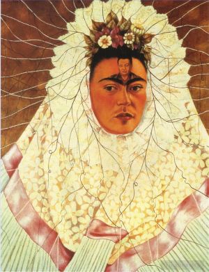 zeitgenössische kunst von Frida Kahlo - Selbstporträt als Tehuana