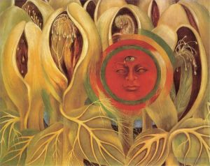 zeitgenössische kunst von Frida Kahlo - Sonne und Leben