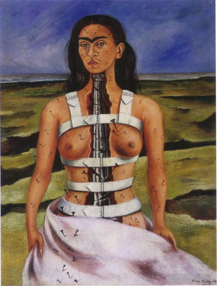 Frida Kahlo Ölgemälde - Die zerbrochene Säule