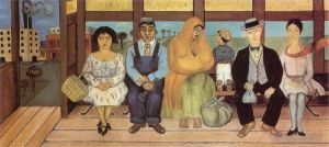 zeitgenössische kunst von Frida Kahlo - Der Bus