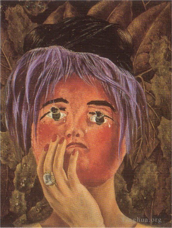Frida Kahlo Ölgemälde - Die Maske
