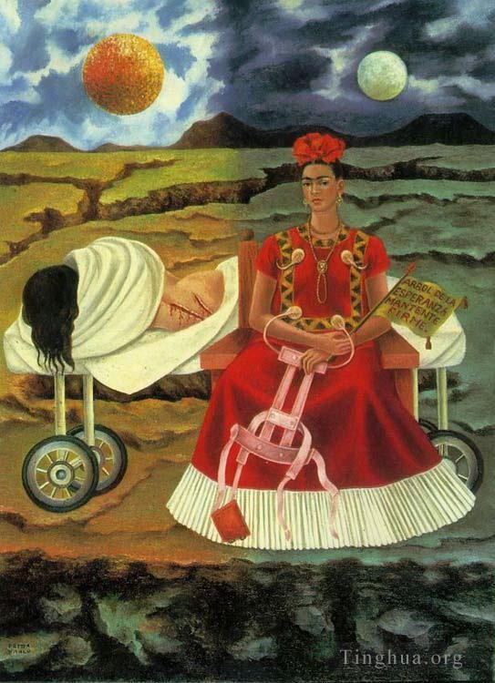 Frida Kahlo Ölgemälde - Baum der Hoffnung bleibt stark