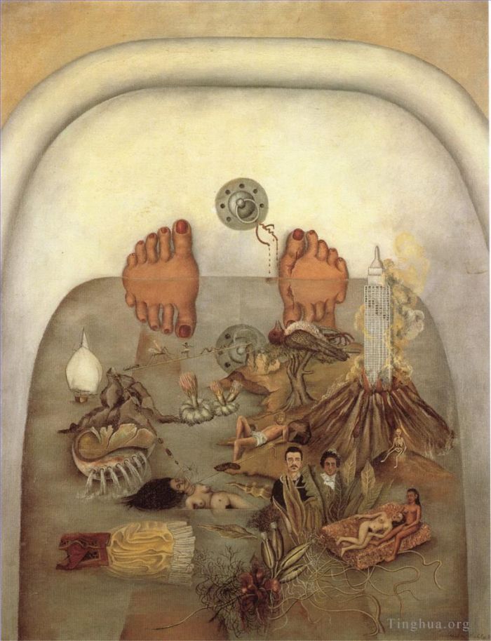 Frida Kahlo Ölgemälde - Was das Wasser mir gegeben hat