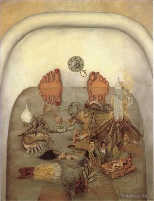 zeitgenössische kunst von Frida Kahlo - Was das Wasser mir gegeben hat