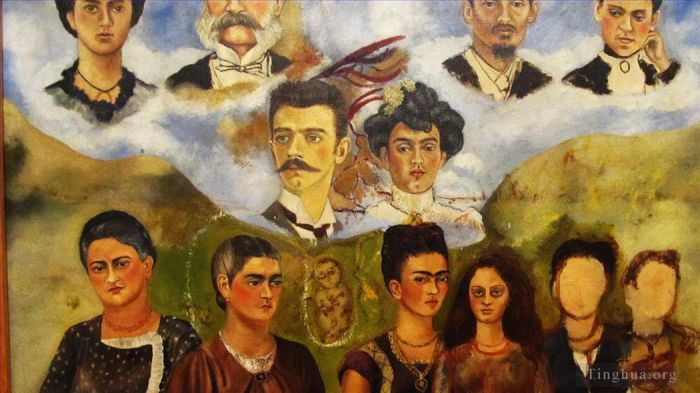 Frida Kahlo Ölgemälde - Familie Frida