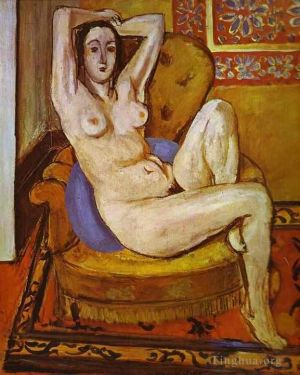 zeitgenössische kunst von Henri Matisse - Akt auf blauem Kissen 1924