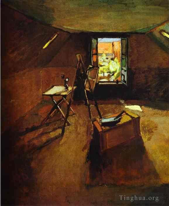 Henri Matisse Ölgemälde - Atelier unter der Traufe 1903