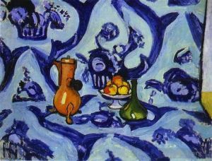 zeitgenössische kunst von Henri Matisse - Blaue Tischdecke