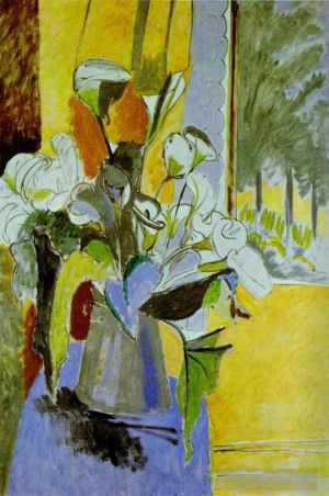 zeitgenössische kunst von Henri Matisse - Blumenstrauß auf der Veranda 191213