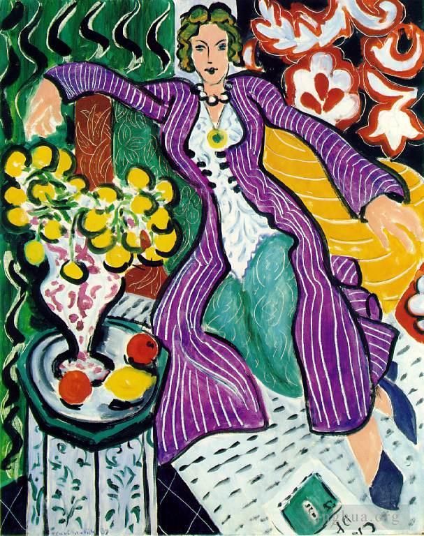 Henri Matisse Andere Malerei - Femme au manteau violet Frau in einem lila Mantel