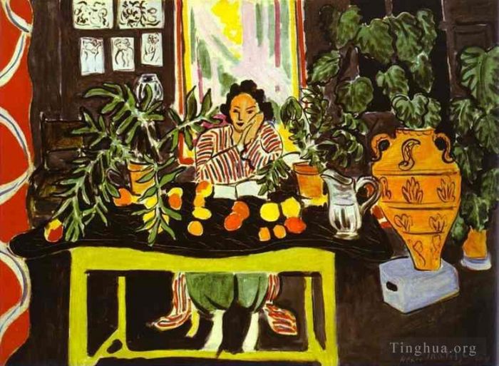 Henri Matisse Andere Malerei - Innenraum mit etruskischer Vase