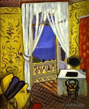 zeitgenössische kunst von Henri Matisse - Innenraum mit Geigenkasten