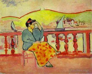zeitgenössische kunst von Henri Matisse - Dame auf der Terrasse